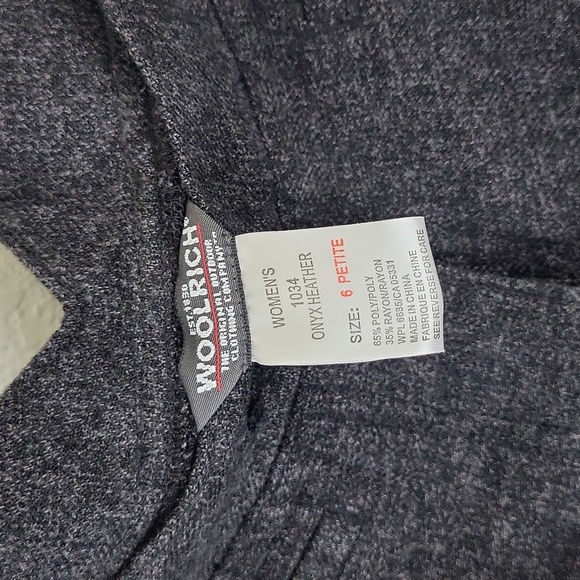 NWT Woolrich Macey Onyx Heather Pants Size 6 Petite - Picture 5 of 8